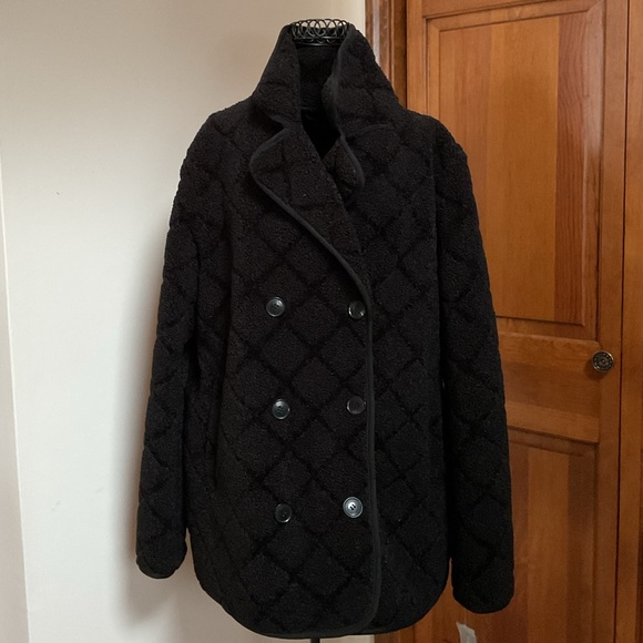 Ralph Lauren Jackets & Blazers - Lauren Ralph Lauren Faux Shearling Pea Coat - Black, Large, New